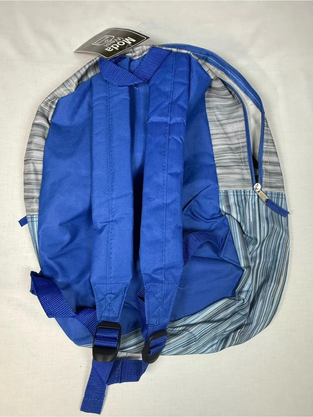 Blue Striped Men's Backpack - Casual Everyday Pack